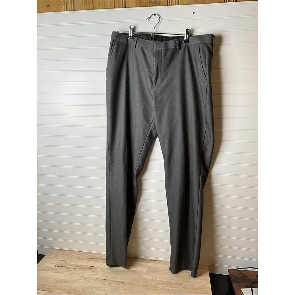 Men's 34x32 Saks Fifth Avenue Dress Pants Gray Classic Fit Slacks -